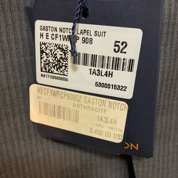 Louis Vuitton Paris 
Gaston Notch Lapel Suit Size 52 NWT - Picture 9 of 12